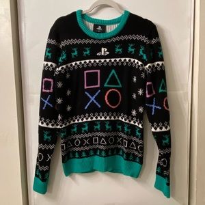 Geeknet Sony PlayStation Holiday Christmas Ugly Knit Sweater S